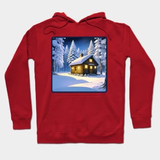 Cozy Cottage in Winter Hoodie